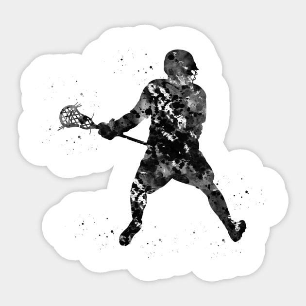 Lacrosse player Sticker by erzebeth